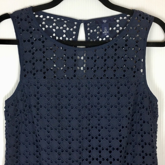 GAP Dresses & Skirts - SALE❤️NWOT Gap Navy Sleeveless Eyelet Dress